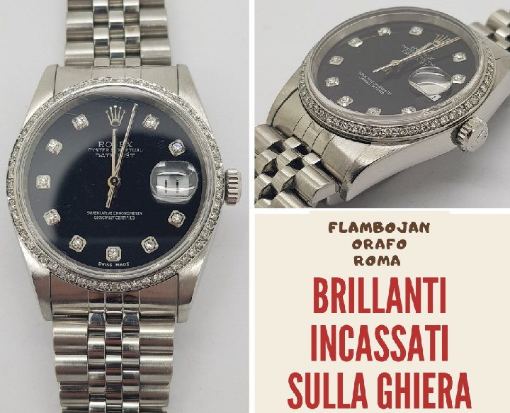 orologio-rolex-brillanti-incastonati-lunetta-laboratorio-orafo-roma-flambojan