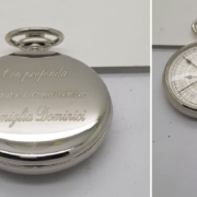 orologio da taschino con incisione laboratorio orafo roma flambojan